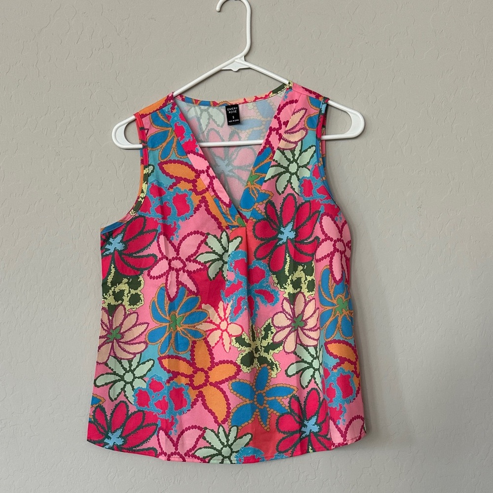 SHEIN Floral Sleeveless Top - Multicolor size S
